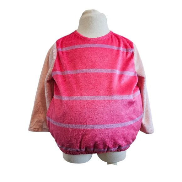Disney Winnie The Pooh Piglet Plush Pink Striped One Piece Costume Baby 0-6M - Picture 1 of 9